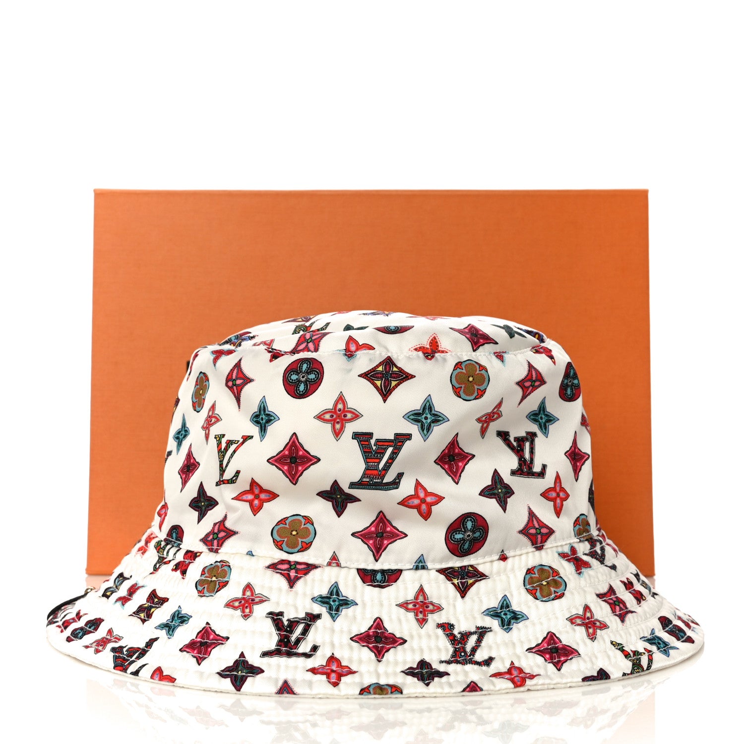 Louis Vuitton Monogram Lovely Gram Transformable Bob Bucket Hat 60 White 8 of 8