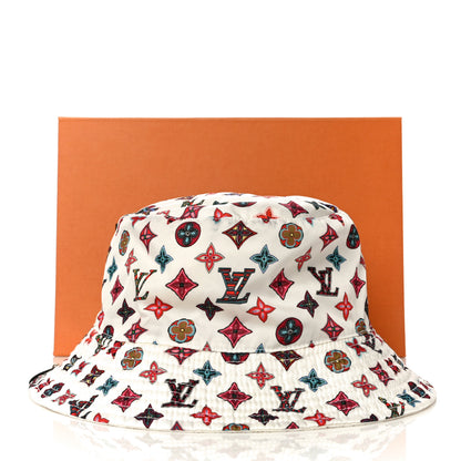 Louis Vuitton Monogram Lovely Gram Transformable Bob Bucket Hat 60 White 8 of 8