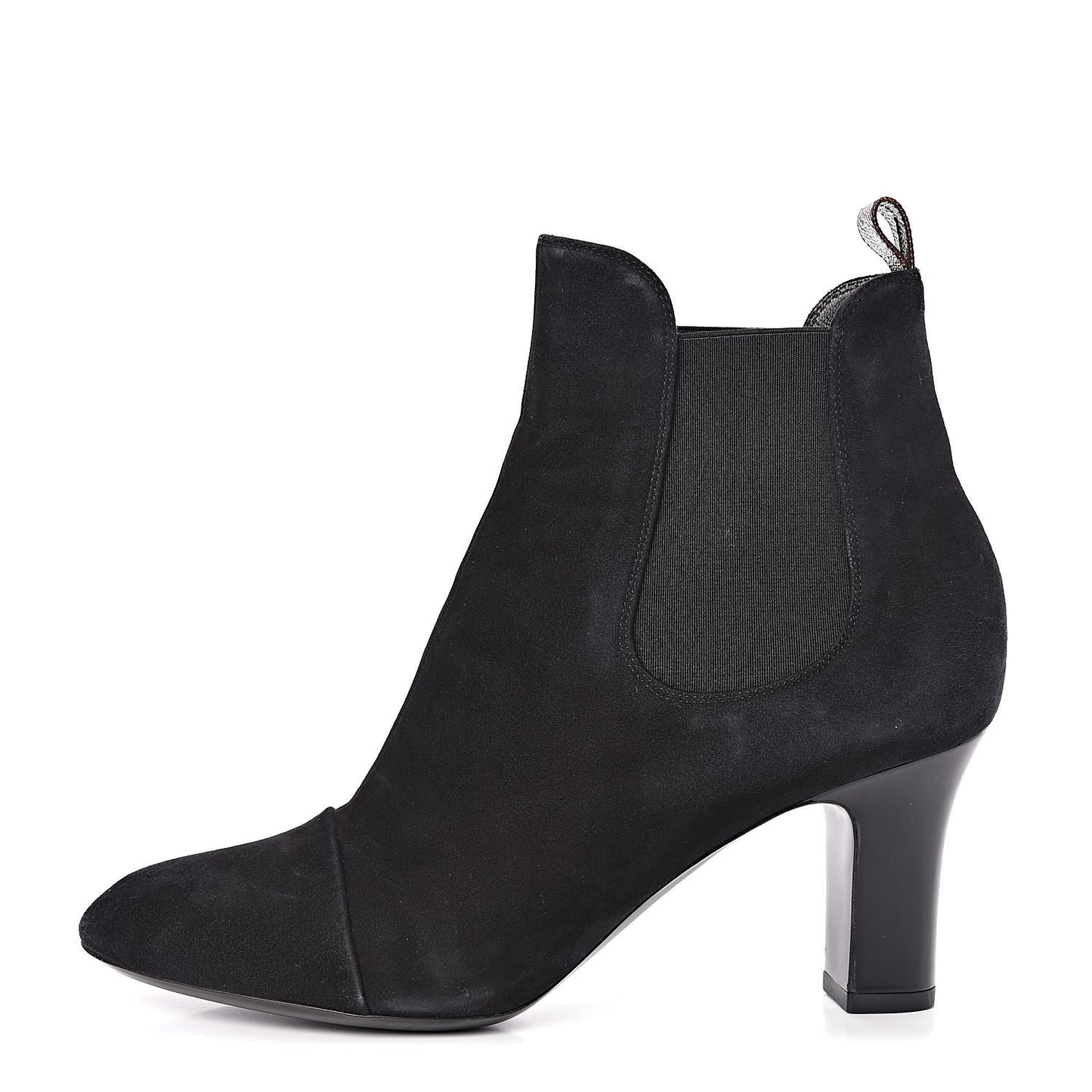 Suede Monogram Uniformes Cap Toe Chelsea 75mm Ankle Boots 39 Black