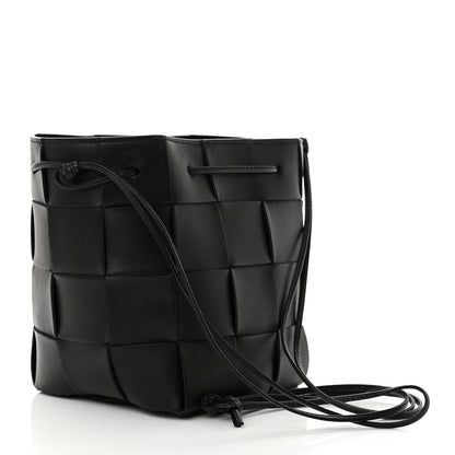 Bottega Veneta Lambskin Intreccio Small Crossbody Bucket Bag Fondant 3 of 9