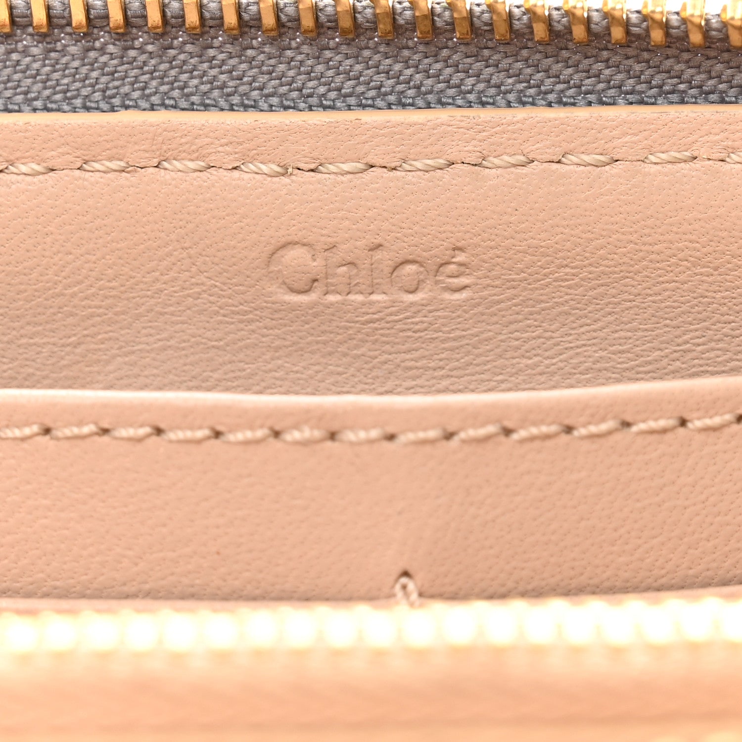 Chloe Calfskin Marcie Long Zip Around Wallet Cashmere Grey 7 of 9