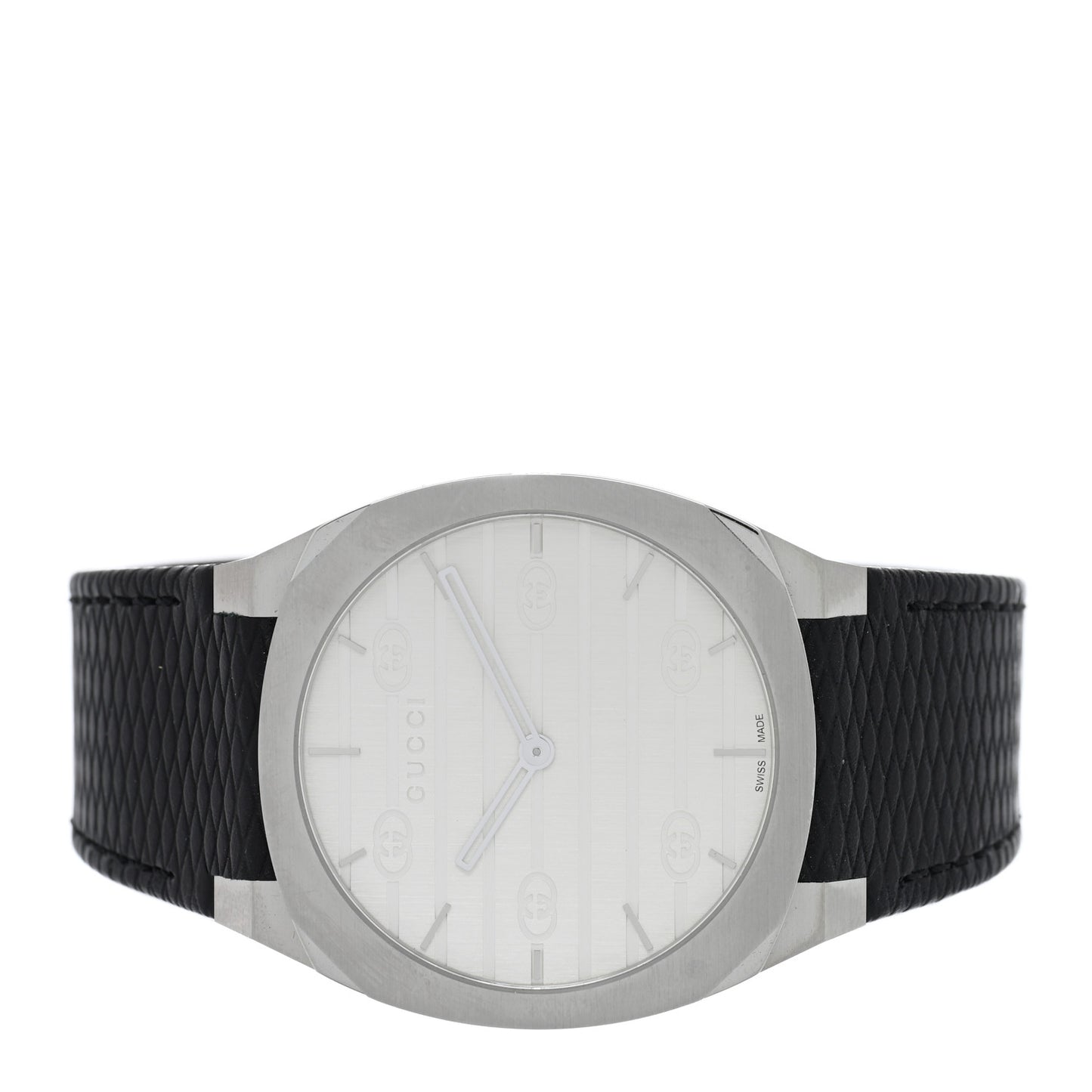 Stainless Steel Calfskin 38mm 25H Quartz Watch Black