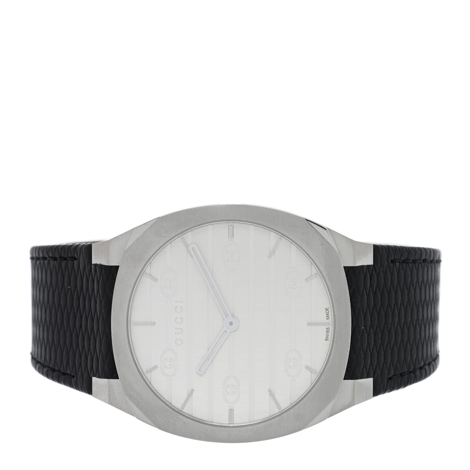 Gucci Stainless Steel Calfskin 38mm 25H Quartz Watch Black 2 of 5
