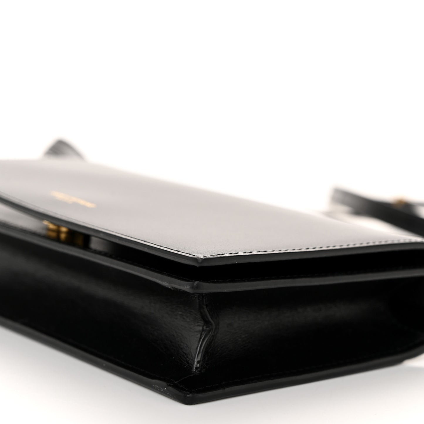 Smooth Calfskin Monogram Crossbody Bag Black