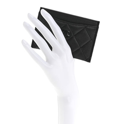 Chanel Pearly Lambskin Quilted Card Holder So Black 2 of 9