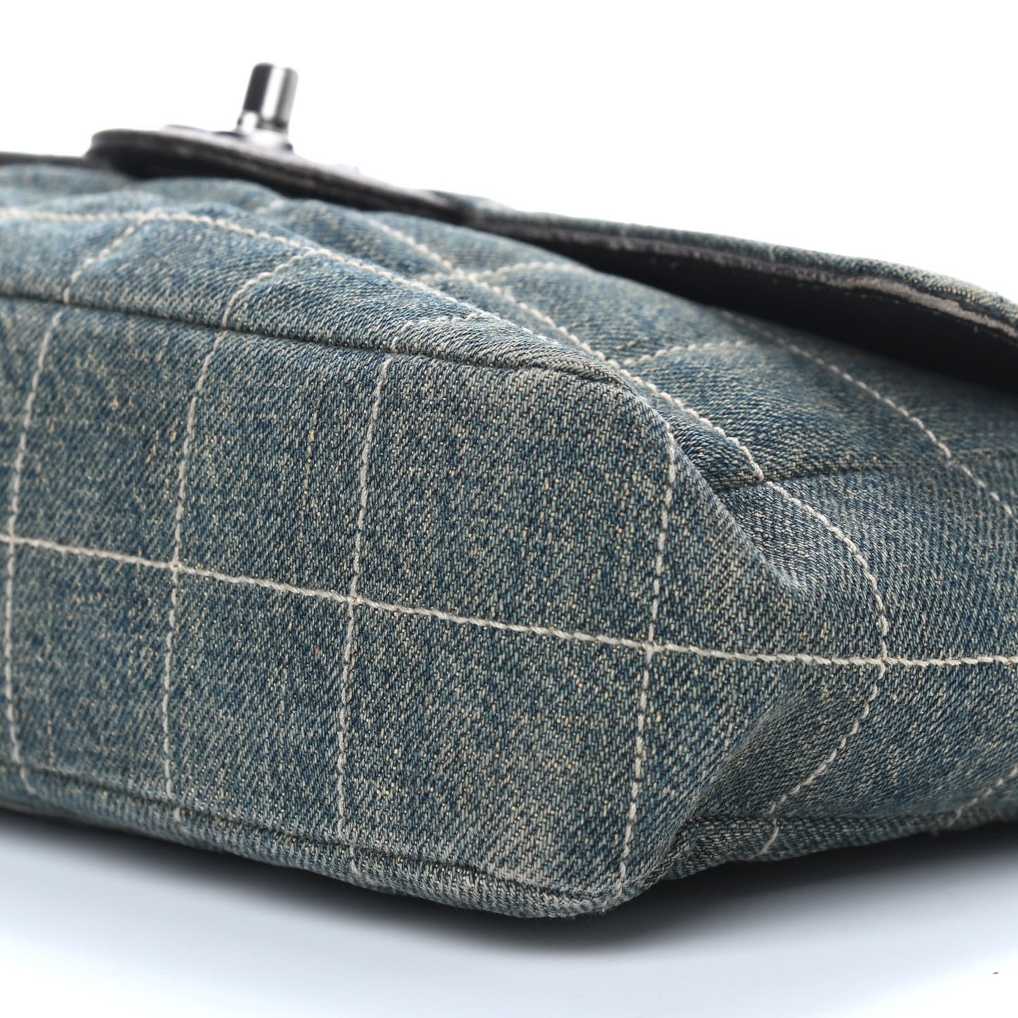 Denim Chocolate Bar Quilted Flap