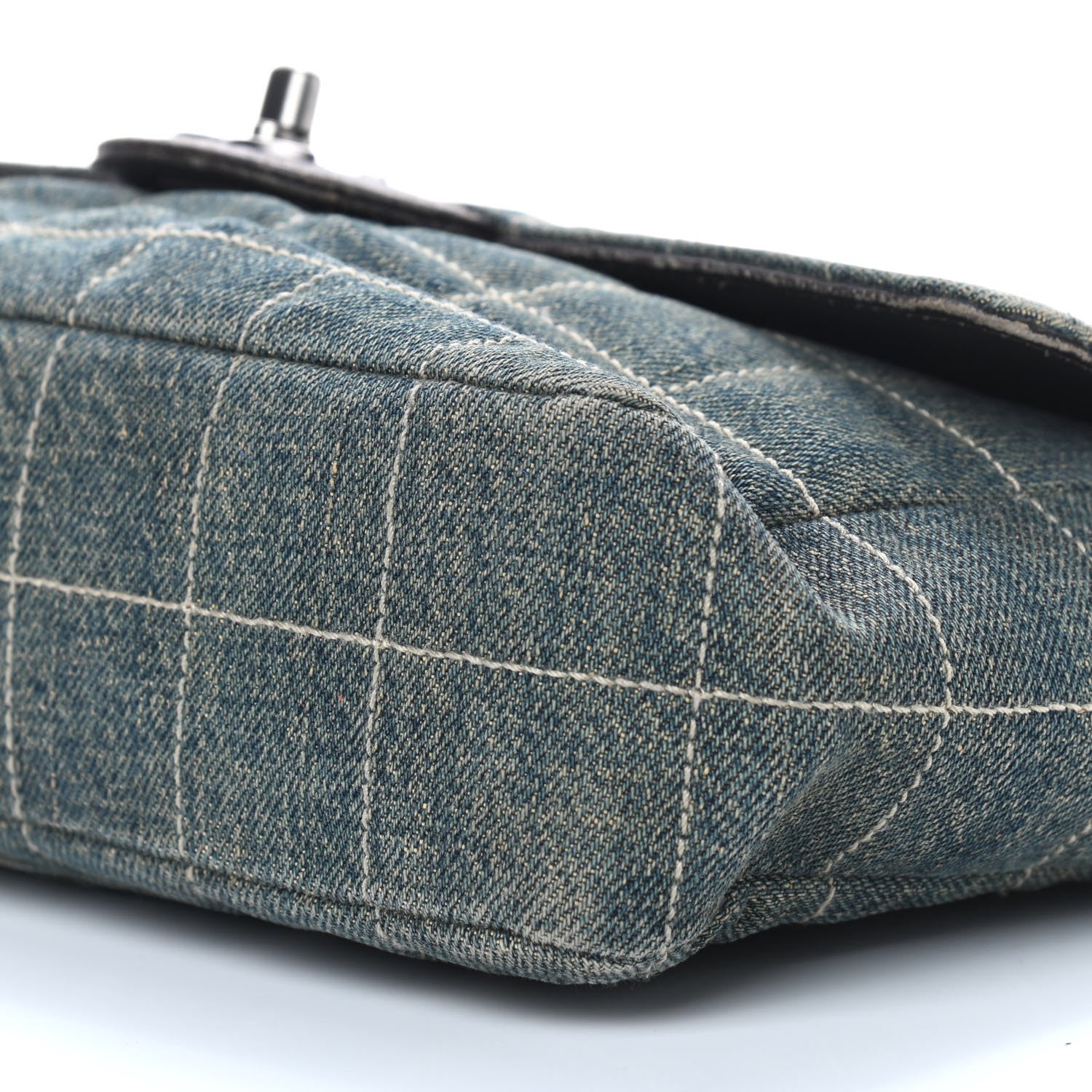 Chanel Denim Chocolate Bar Quilted Flap 8 of 18