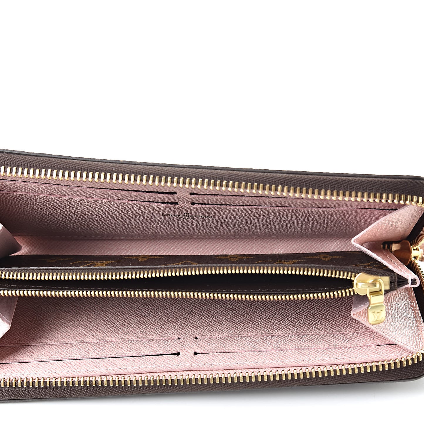 Monogram Clemence Wallet Rose Ballerine
