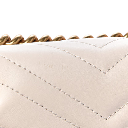 Gucci Calfskin Matelasse Mini GG Marmont Shoulder Bag White 11 of 14