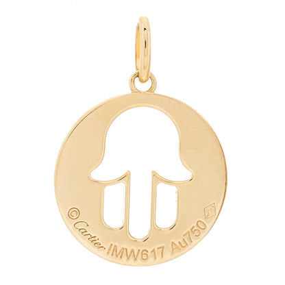 Cartier 18K Yellow Gold Hand of Fatima Symbol Pendant 3 of 3