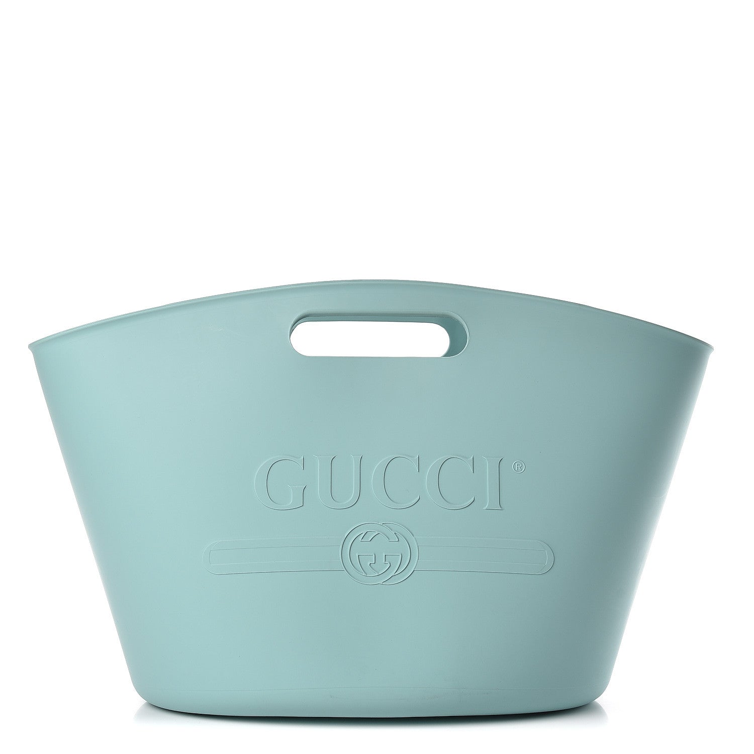 Gucci Rubber Oversized Logo Tote Teal 464916 – FASHIONPHILE