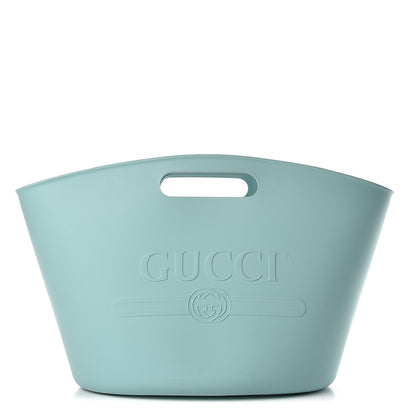 Gucci Rubber Oversized Logo Tote Teal 1 of 6
