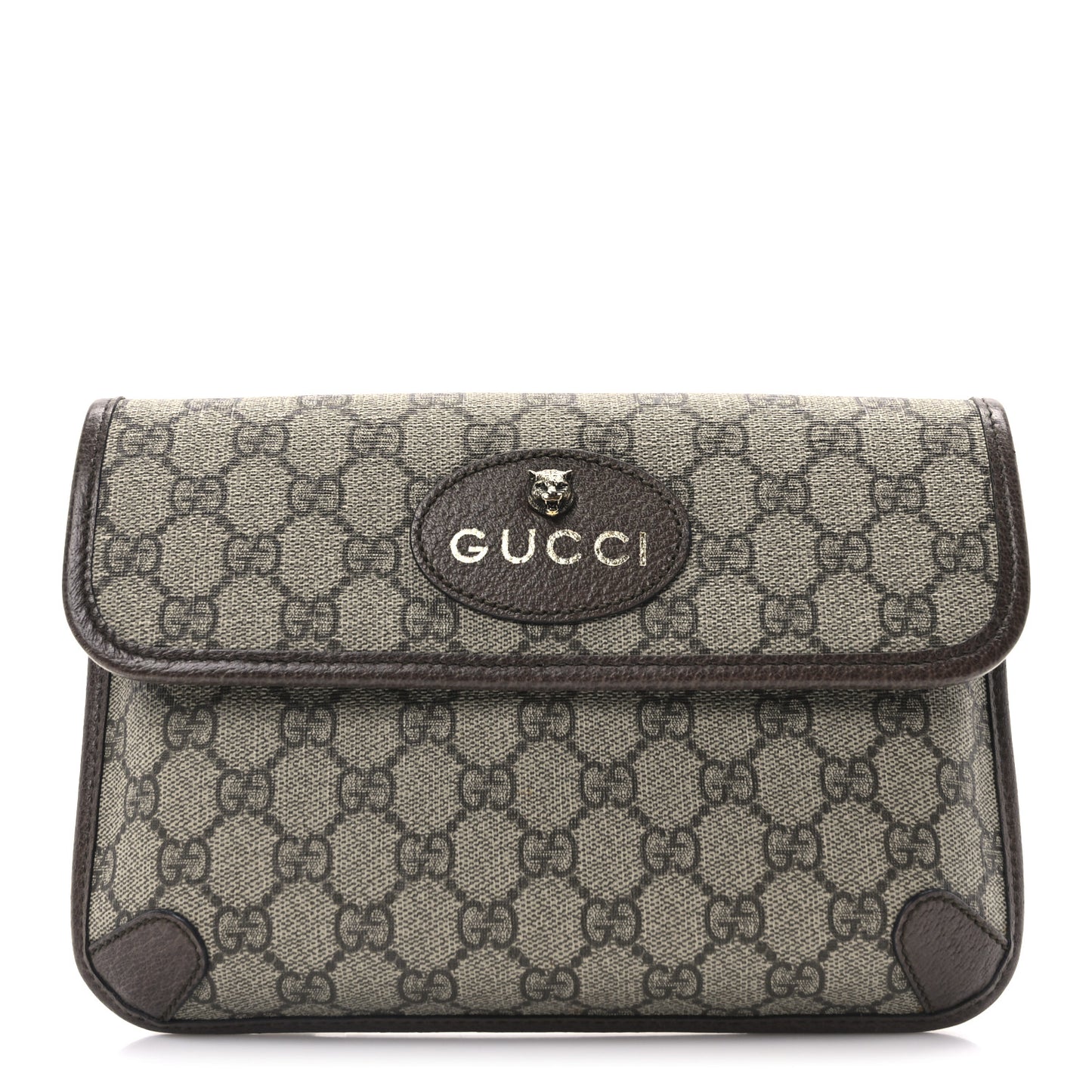 GG Supreme Monogram Neo Vintage Web Belt Bag Brown
