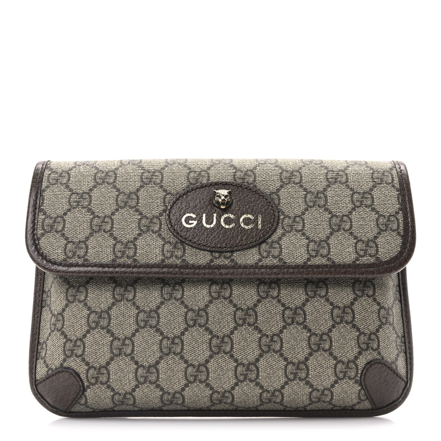 Gucci GG Supreme Monogram Neo Vintage Web Belt Bag Brown 1 of 11