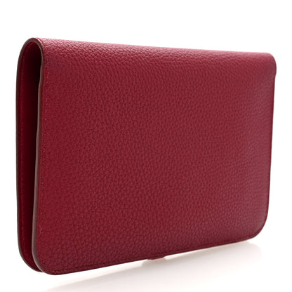 Hermes Dogon Duo Wallet Rubis 3 of 9
