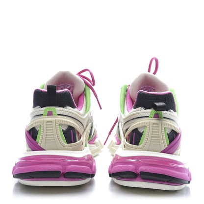 Balenciaga Rubber Mesh Bi-Color Mens Track.2 Open Sneakers 39 White Green Pink 6 of 10