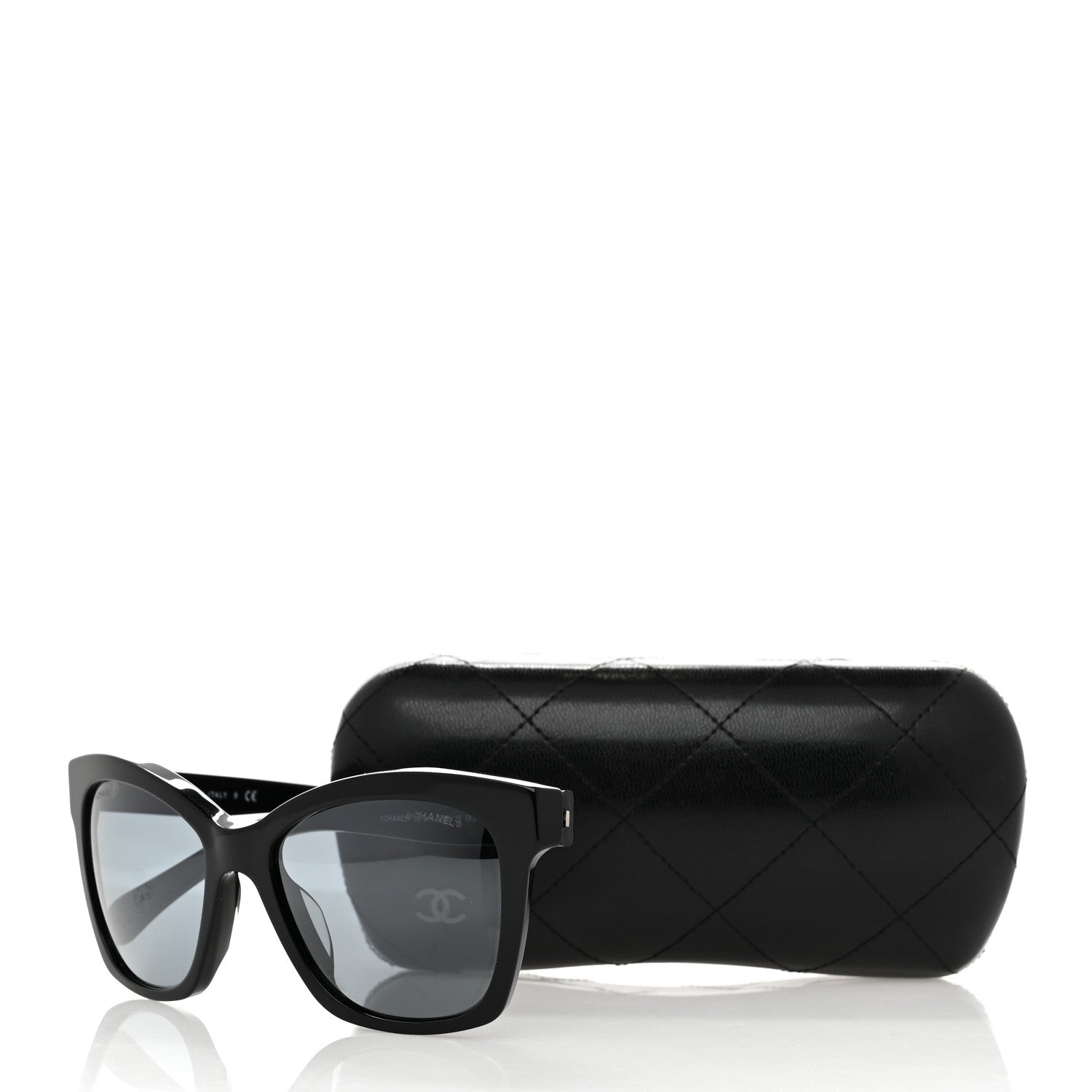Chanel Acetate CC Butterfly Signature Sunglasses 5313-A Black 8 of 8