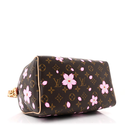 Louis Vuitton LV X TM Monogram Cherry Blossom Speedy Bandouliere 25 Sakura Brown 4 of 14