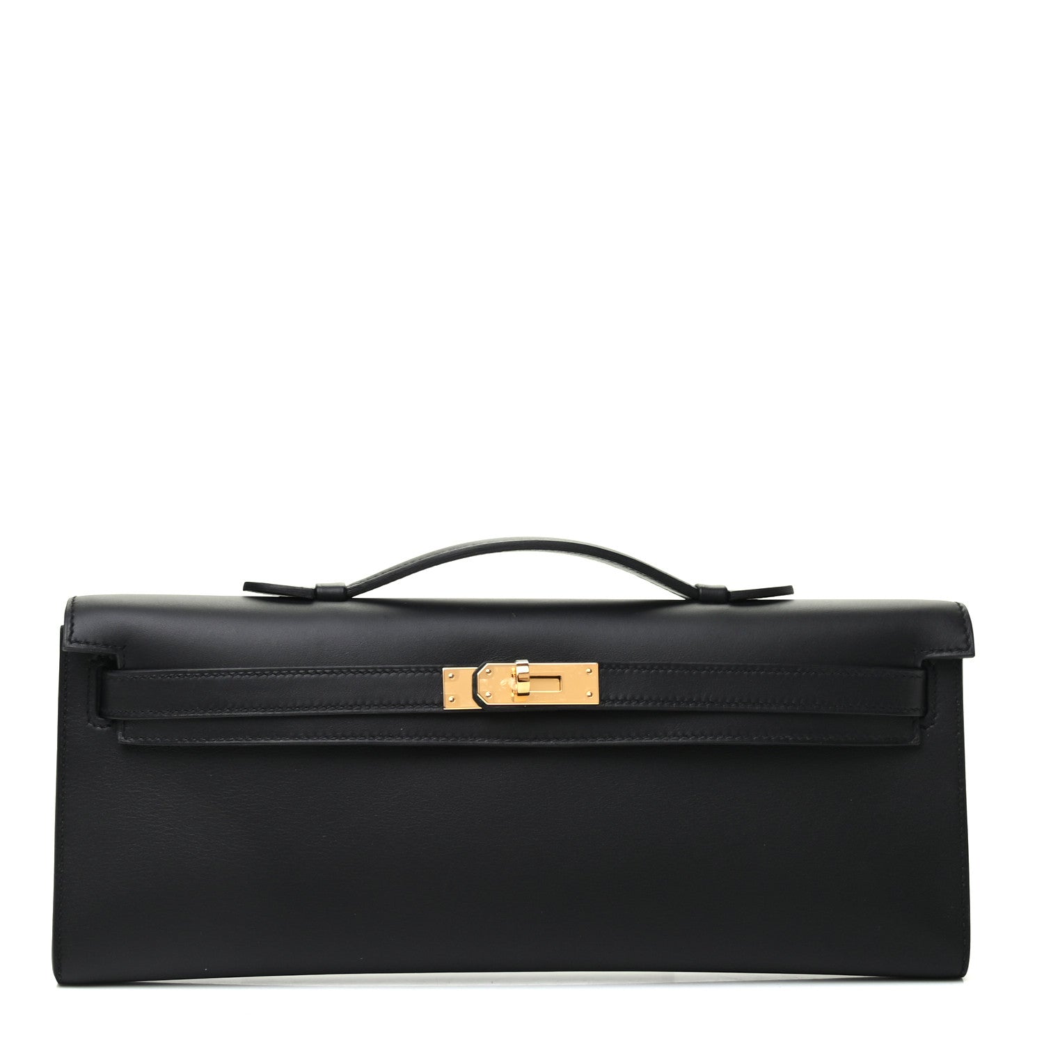 Hermes Swift Kelly Cut Clutch Pochette Black 1 of 7