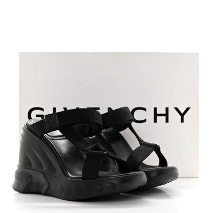 Givenchy Rubber Marshmallow Wedge Strap Sandals 38 Black 8 of 8