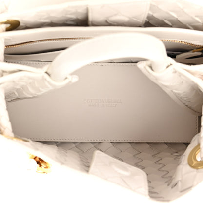 Bottega Veneta Nappa Intrecciato Small Andiamo Shoulder Bag White 5 of 10
