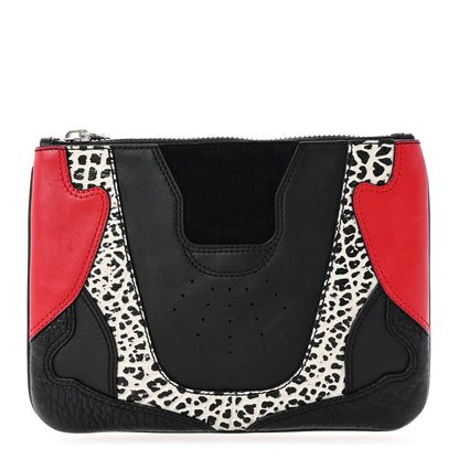 Alexander Wang Perforated Calfskin Clutch  Black Red 1 of 7