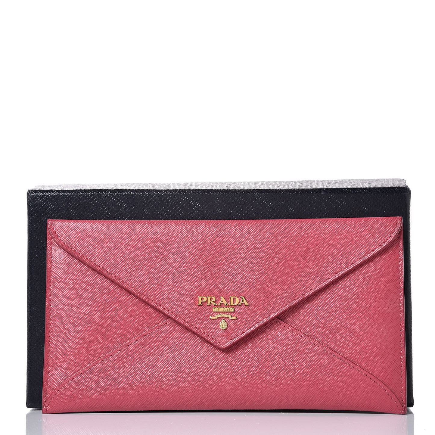 Saffiano Metal Envelope Wallet Peonia