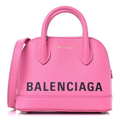 Balenciaga Grained Calfskin XXS Ville Top Handle Bag Pink 1 of 12