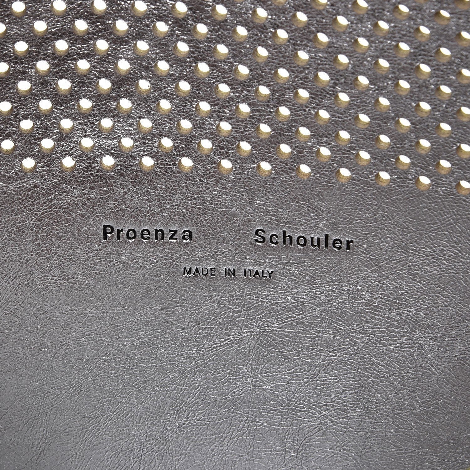 Proenza Schouler Lambskin Perforated Small Lunch Bag Clutch Sulphur 6 of 6