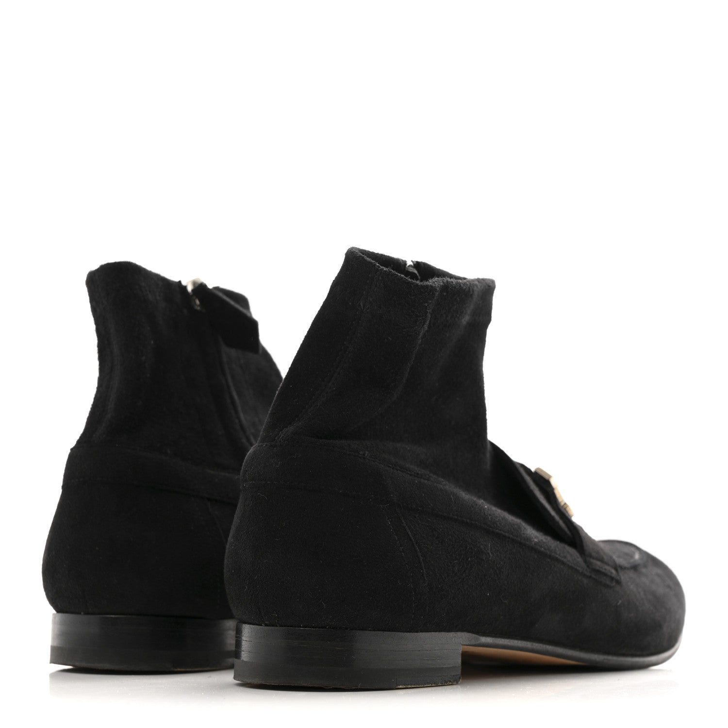 Hermes Stretch Velvet Goatskin Saint Honore Ankle Boots 37 Black 38 Black 4 of 9