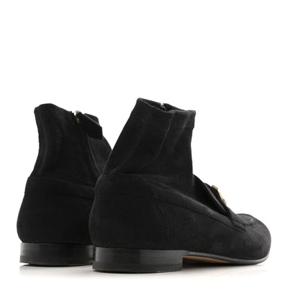 Hermes Stretch Velvet Goatskin Saint Honore Ankle Boots 37 Black 38 Black 4 of 9