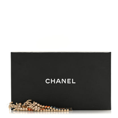 Chanel Baguette Crystal CC Drop Earrings Multi 5 of 5