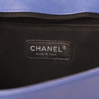 Chanel Grained Calfskin Quilted Large Boy Flap Blue 6 of 14