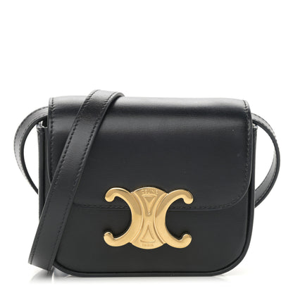 Celine Shiny Calfskin Mini Triomphe Black 1 of 11