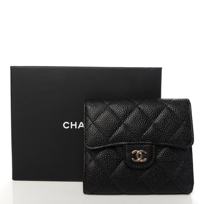 Chanel Caviar Quilted Compact Flap Wallet Black 9 of 9