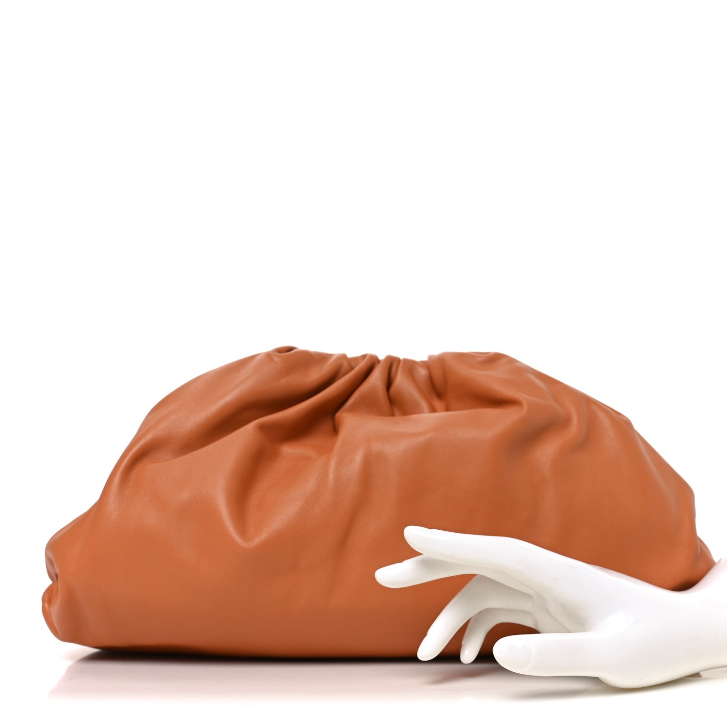 Bottega Veneta Smooth Butter Calf The Pouch Oversized Clutch Clay 2 of 11