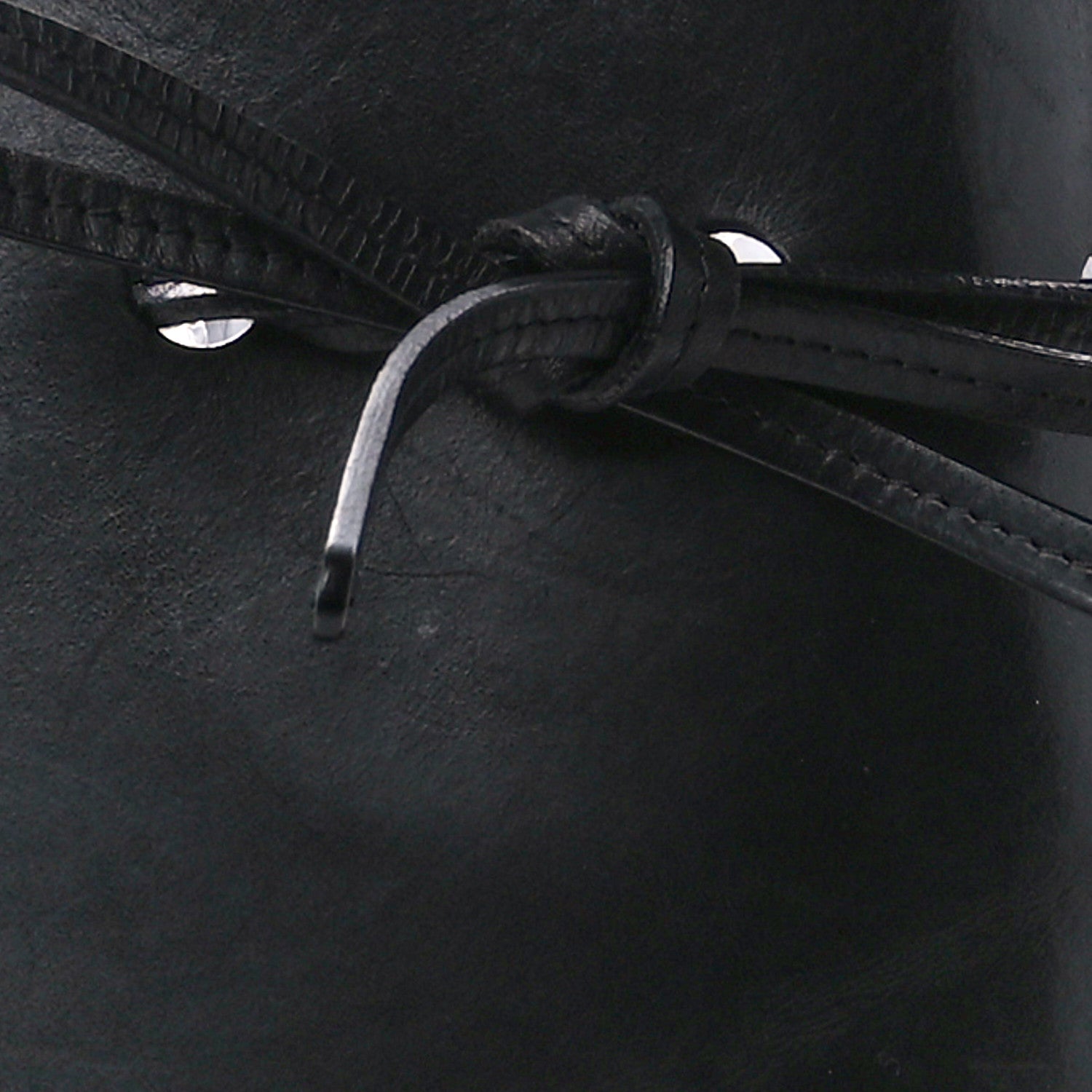 Mansur Gavriel Vegetable Tanned Calfskin Bucket Bag Black Royal 8 of 10