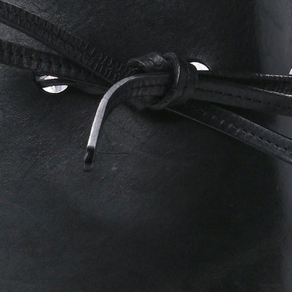 Mansur Gavriel Vegetable Tanned Calfskin Bucket Bag Black Royal 8 of 10