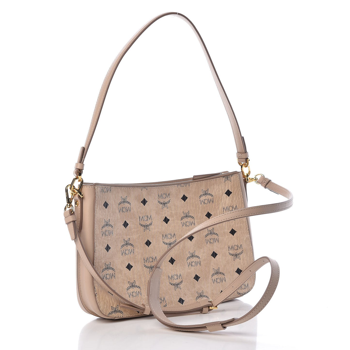 Visetos Medium Essential Shoulder Bag Beige