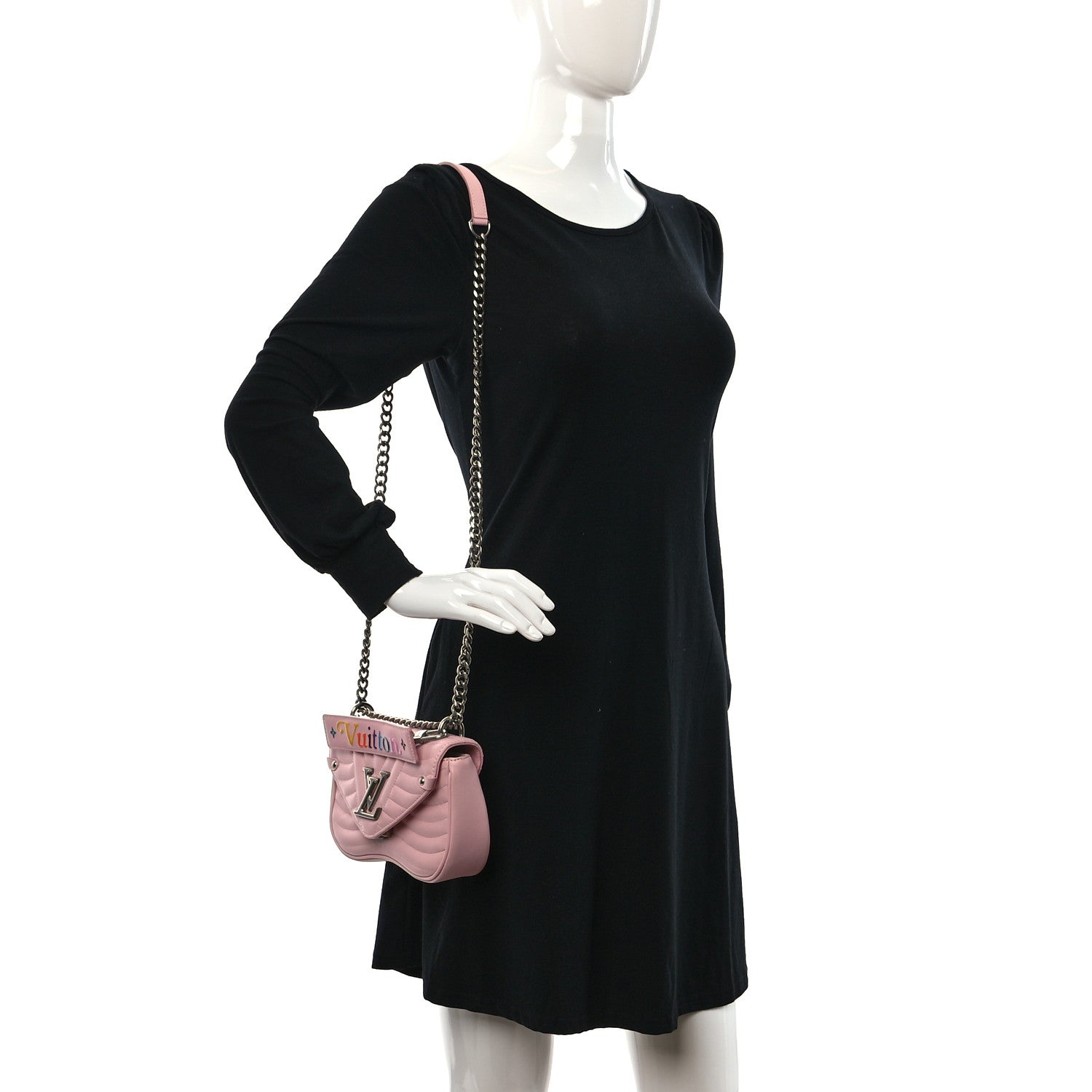 Louis Vuitton Calfskin New Wave Chain PM Smoothie Pink 3 of 8