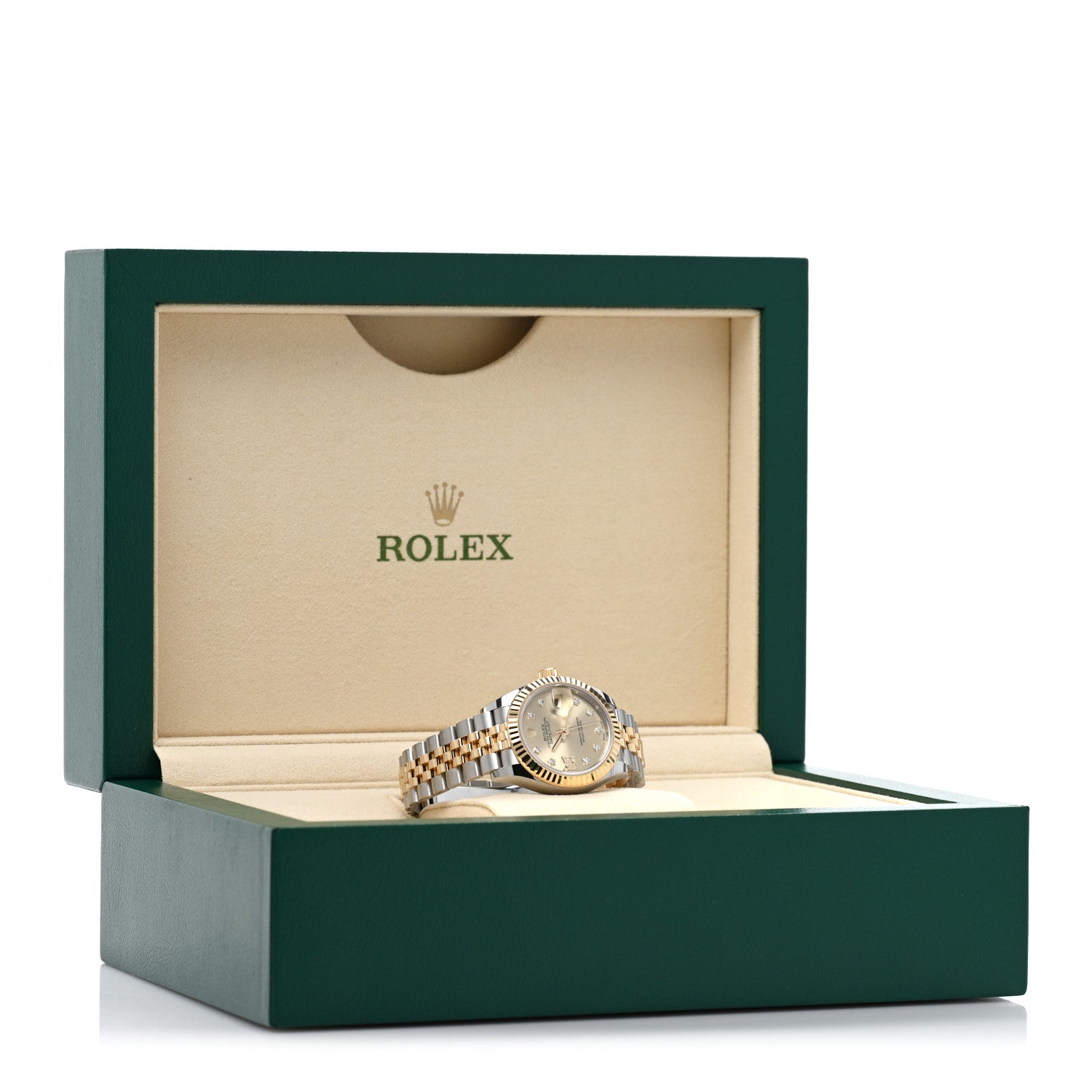 Rolex Stainless Steel 18K Yellow Gold Diamond 28mm Oyster Perpetual Datejust Watch Champagne 279173 5 of 5