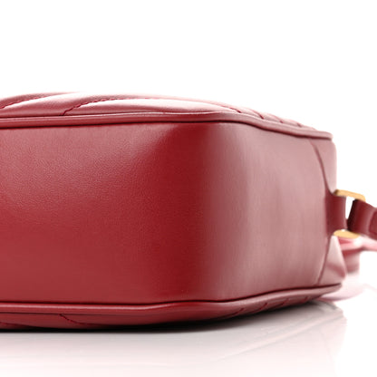 Saint Laurent Calfskin Matelasse Monogram Lou Camera Bag Red 10 of 12