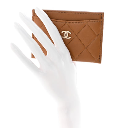 Chanel Lambskin Quilted Card Holder Brown 2 of 9