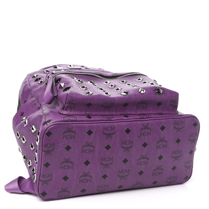 MCM Visetos Studded Medium Stark Backpack Purple 3 of 8