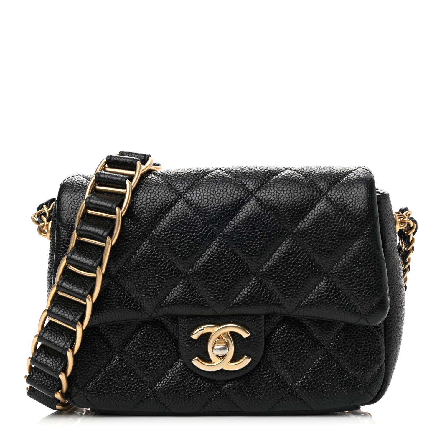 Chanel Caviar Quilted Mini Chain Soul Flap Black 1 of 9