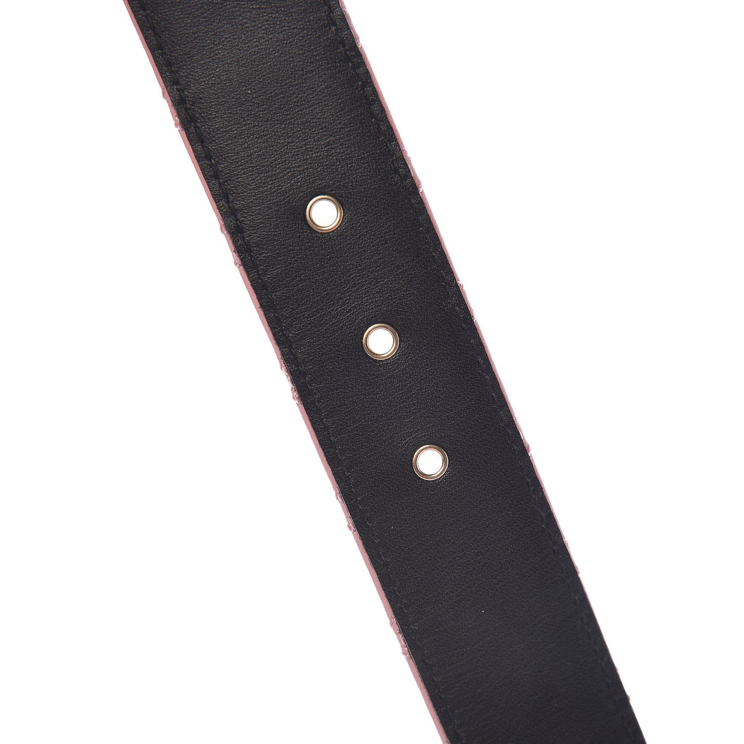 Pearl Lambskin Quilted CC Belt 95 38 Pink