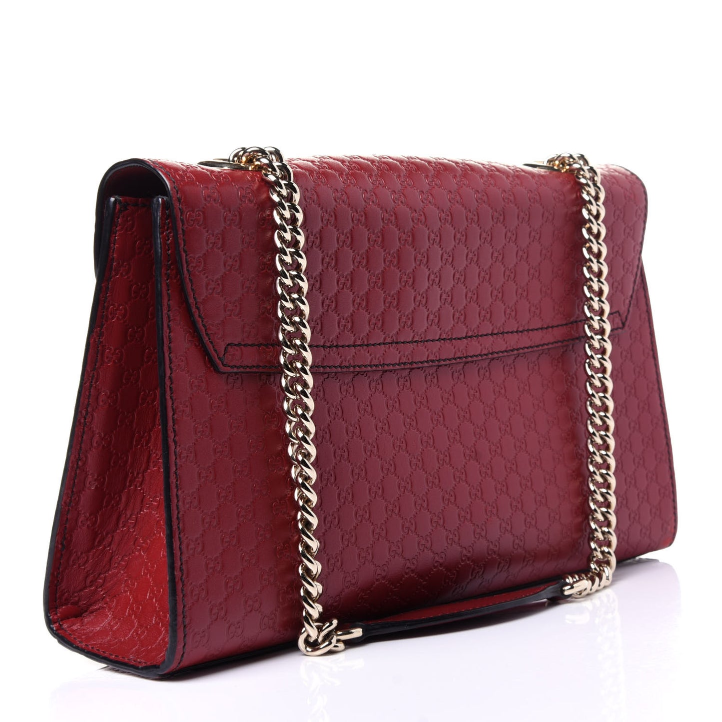 Microguccissima Medium Emily Chain Shoulder Bag Red
