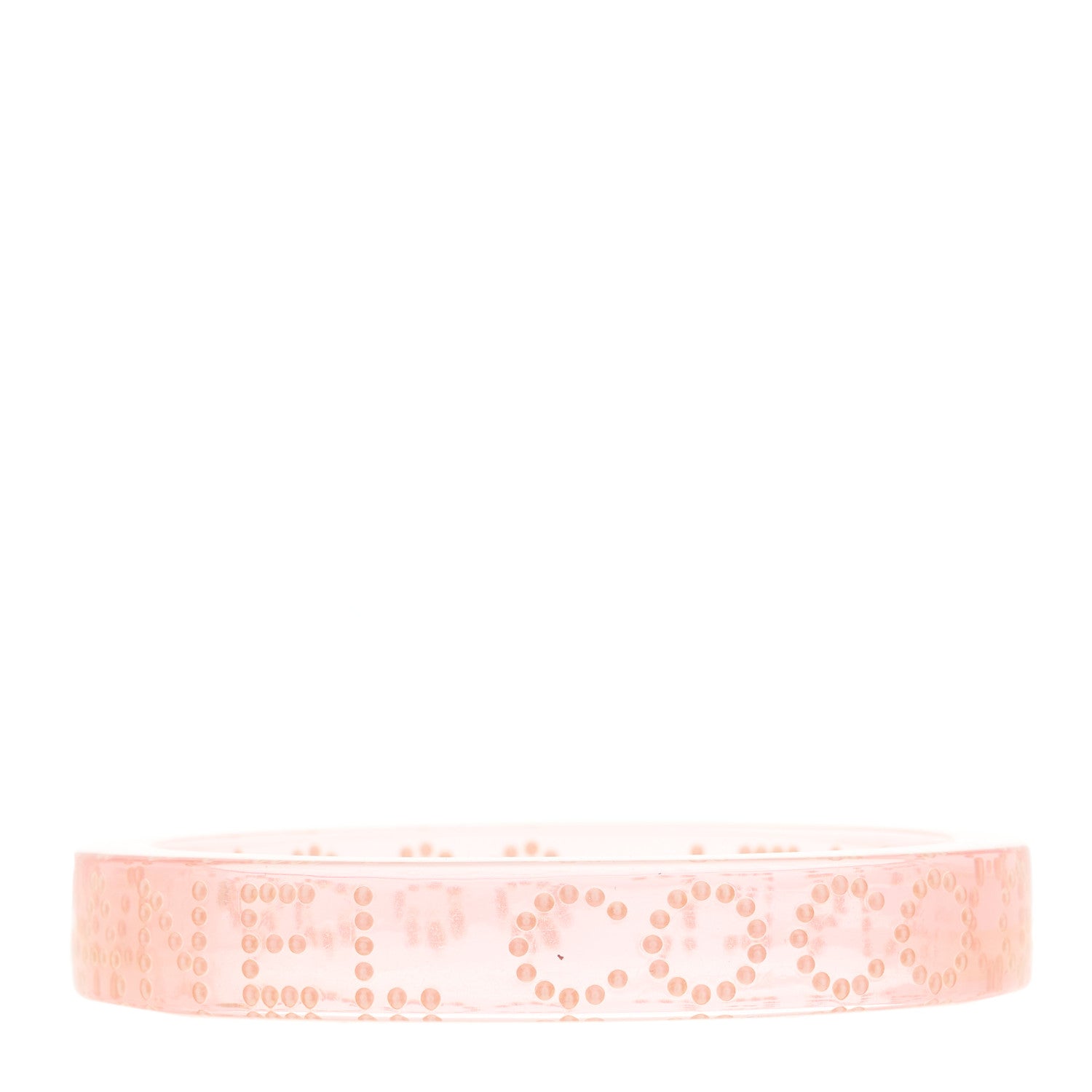 Chanel Resin Pearl Coco Cuff Transparent Pink 1 of 4