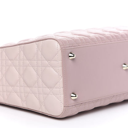 Christian Dior Lambskin Cannage Large Tri-Color Lady Dior Rose Pale 9 of 11