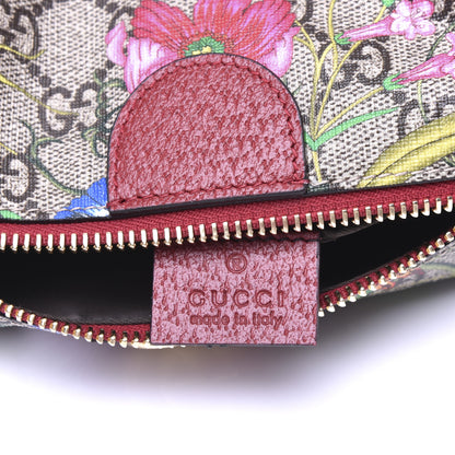 Gucci Soft GG Supreme Monogram Flora Calfskin Medium Ophidia Cosmetic Case Beige Ebony Multicolor Rosso 8 of 14